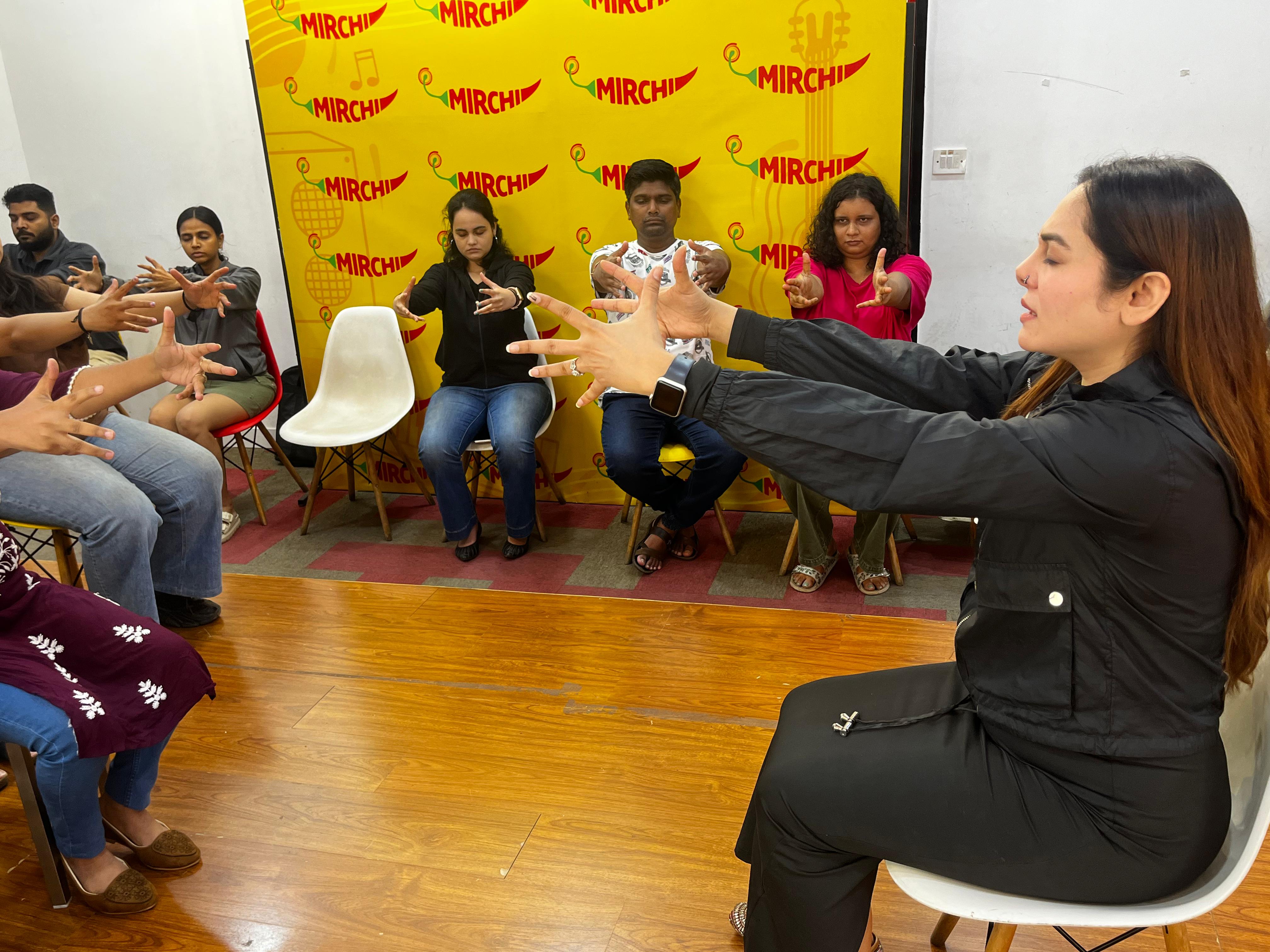 A working session in Vibha Jain's Mumbai practice